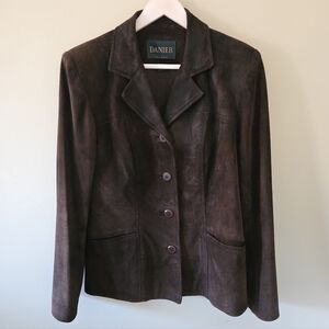 Danier Chocolate Leather Jacket